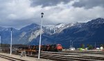 W/B unit tank car train led by CN 3832 and 3 other CN locomotives, waiting for departure